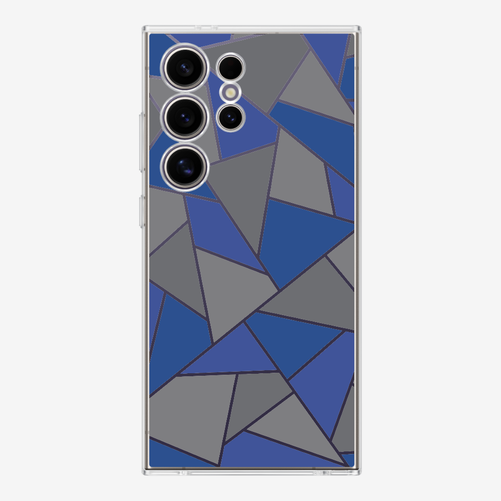 Blue & Grey Polygon Phone Case