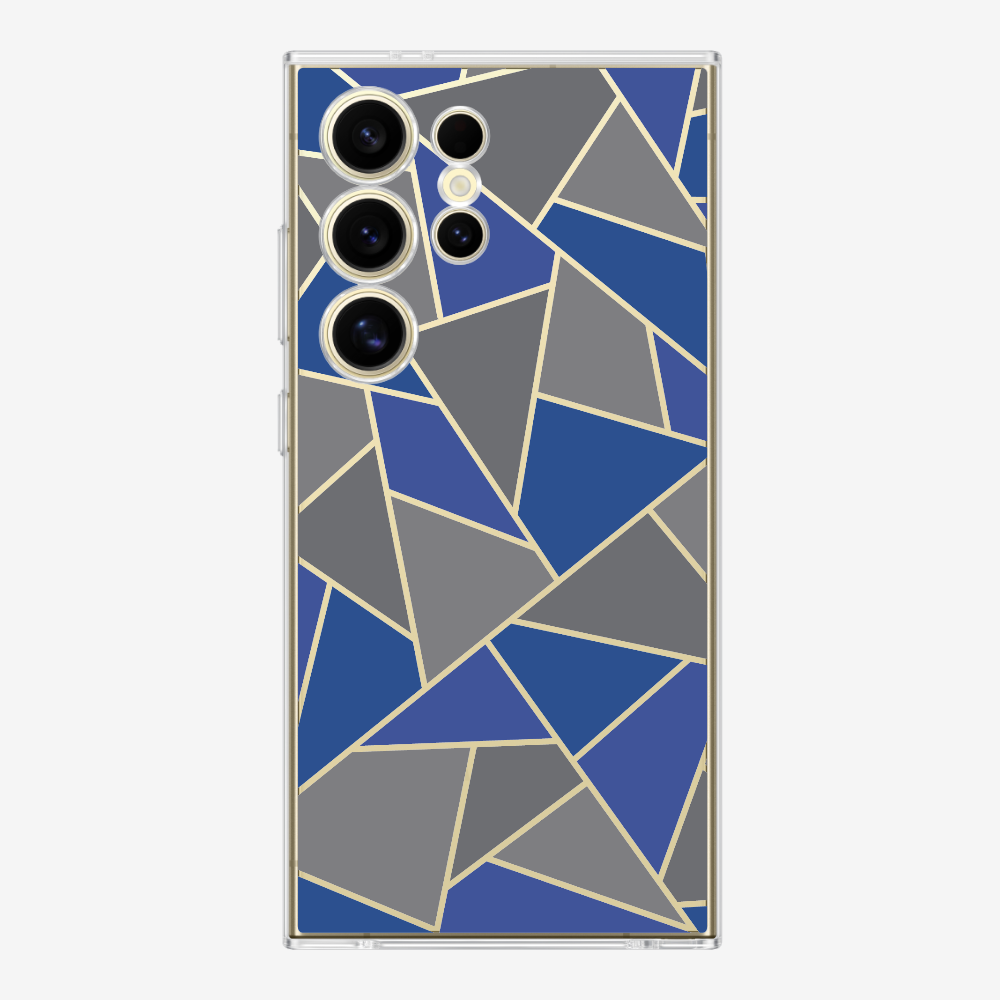 Blue & Grey Polygon Phone Case