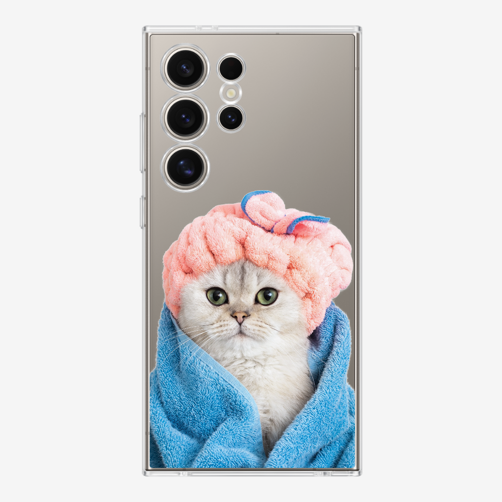 Cute White Kitten (Transparent) Phone Case