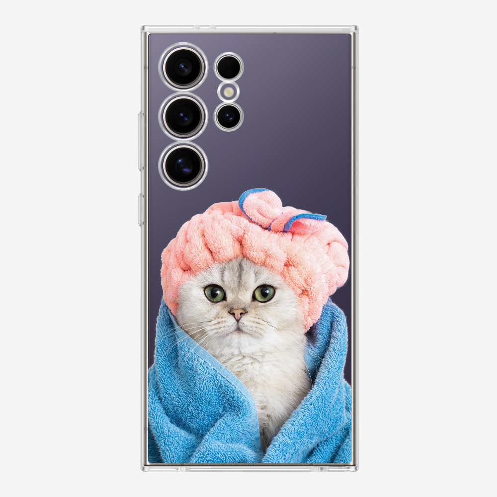 Cute White Kitten (Transparent) Phone Case