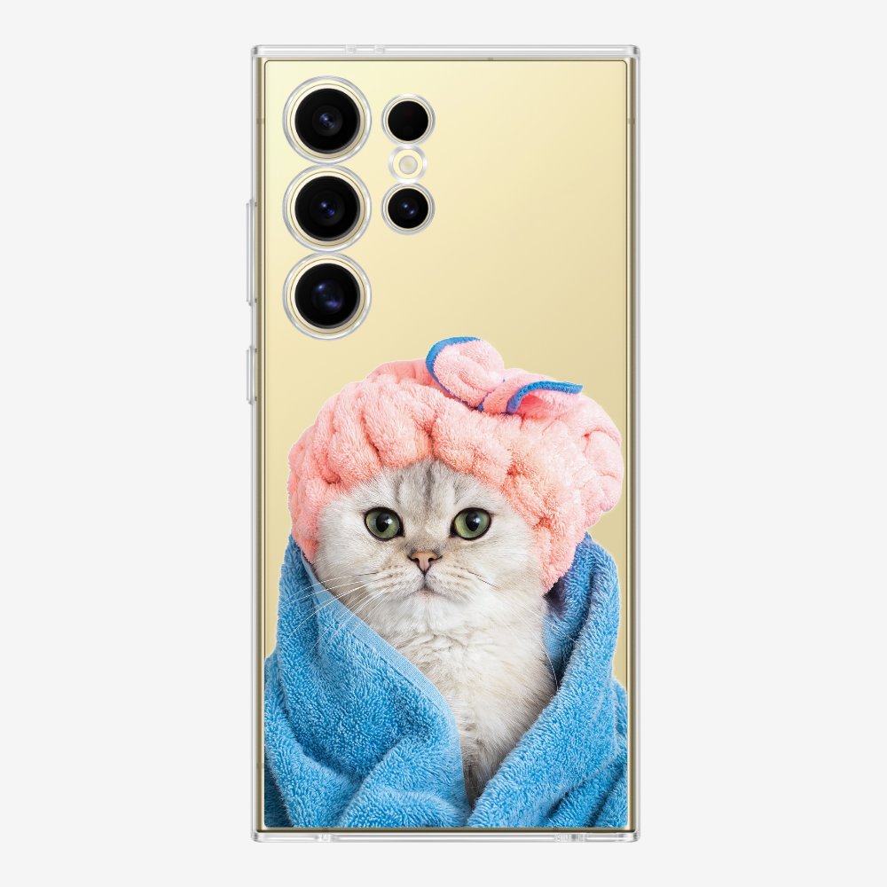 Cute White Kitten (Transparent) Phone Case