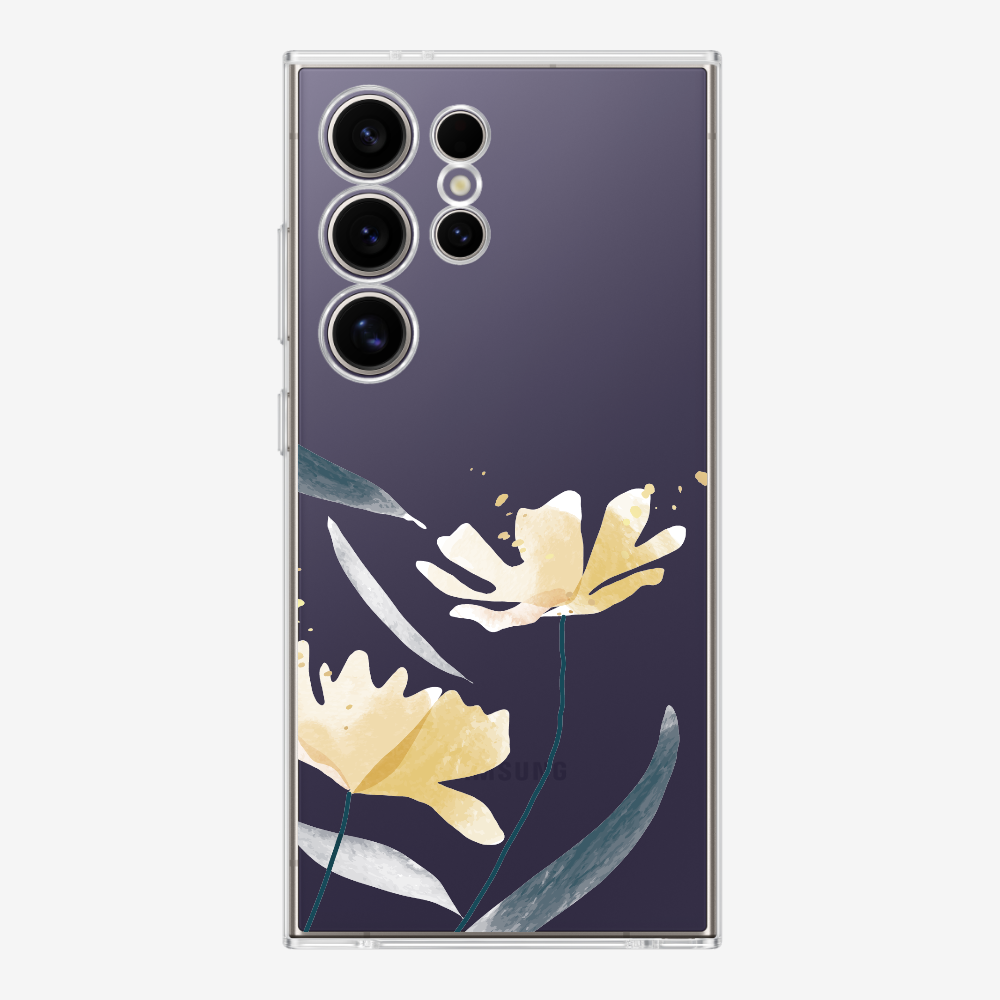 Golden Spring Floral (Transparent) Phone Case