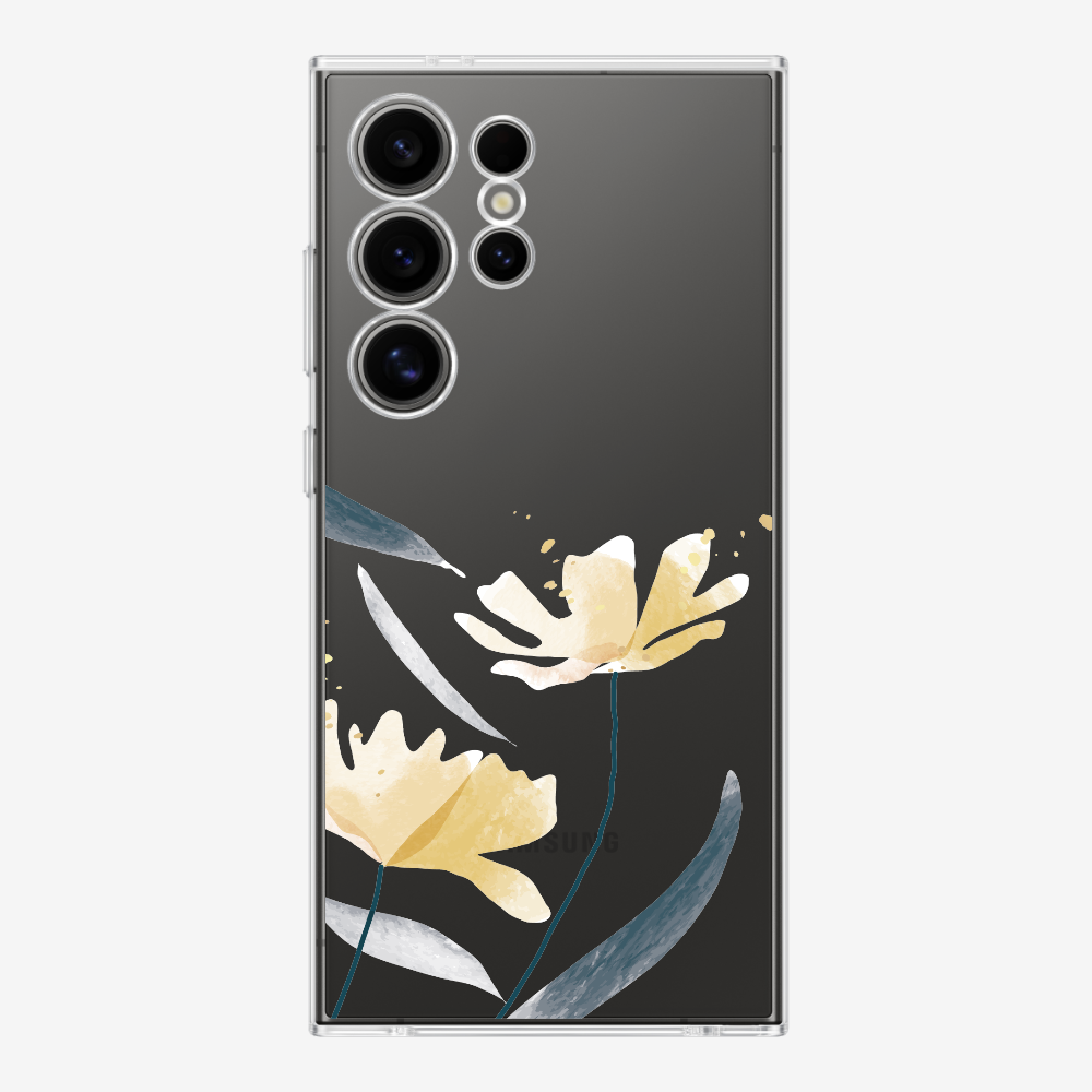 Golden Spring Floral (Transparent) Phone Case