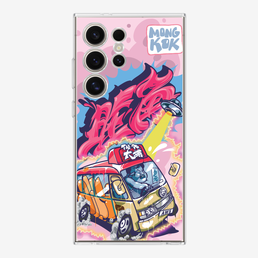 Red Minibus in Mong Kok Phone Case