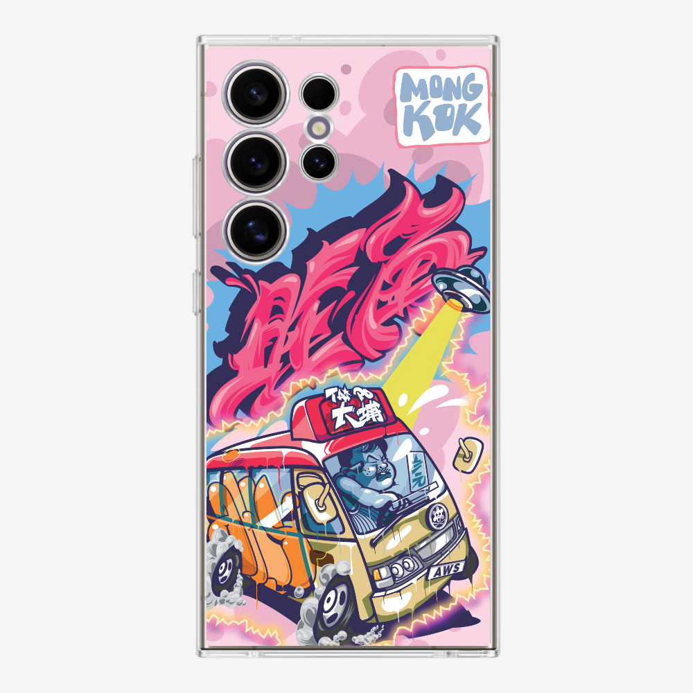 Red Minibus in Mong Kok Phone Case