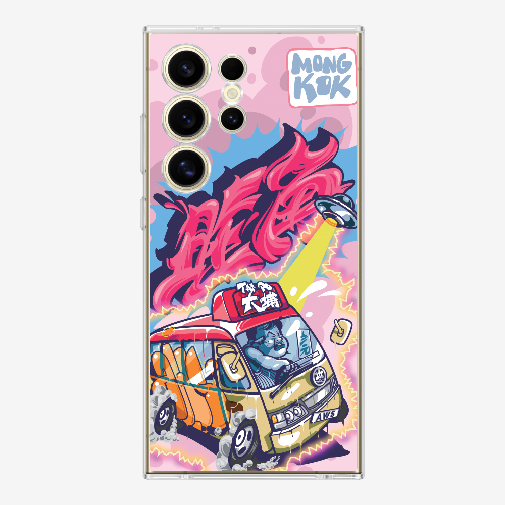 Red Minibus in Mong Kok Phone Case