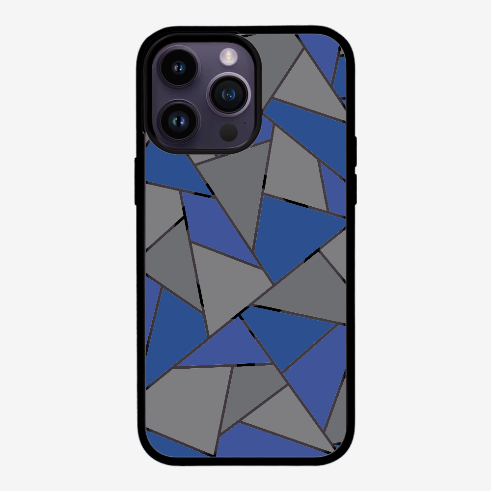 Blue & Grey Polygon Phone Case