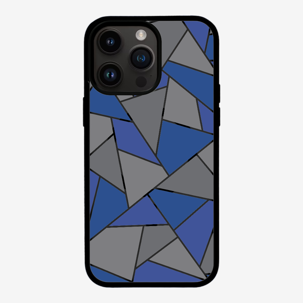 Blue & Grey Polygon Phone Case