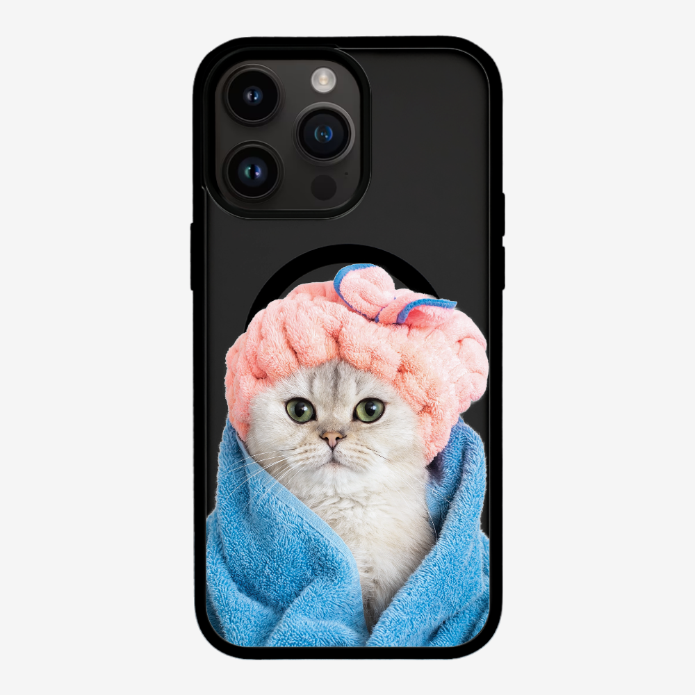 Cute White Kitten (Transparent) Phone Case