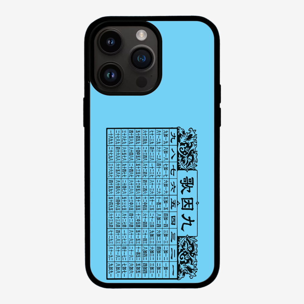 Multiplication Table Phone Case