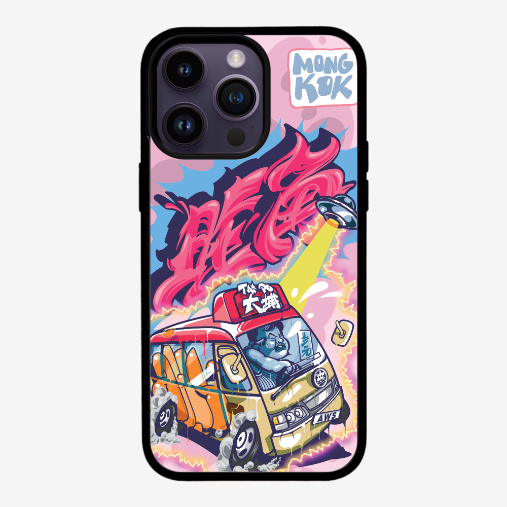 Red Minibus in Mong Kok Phone Case