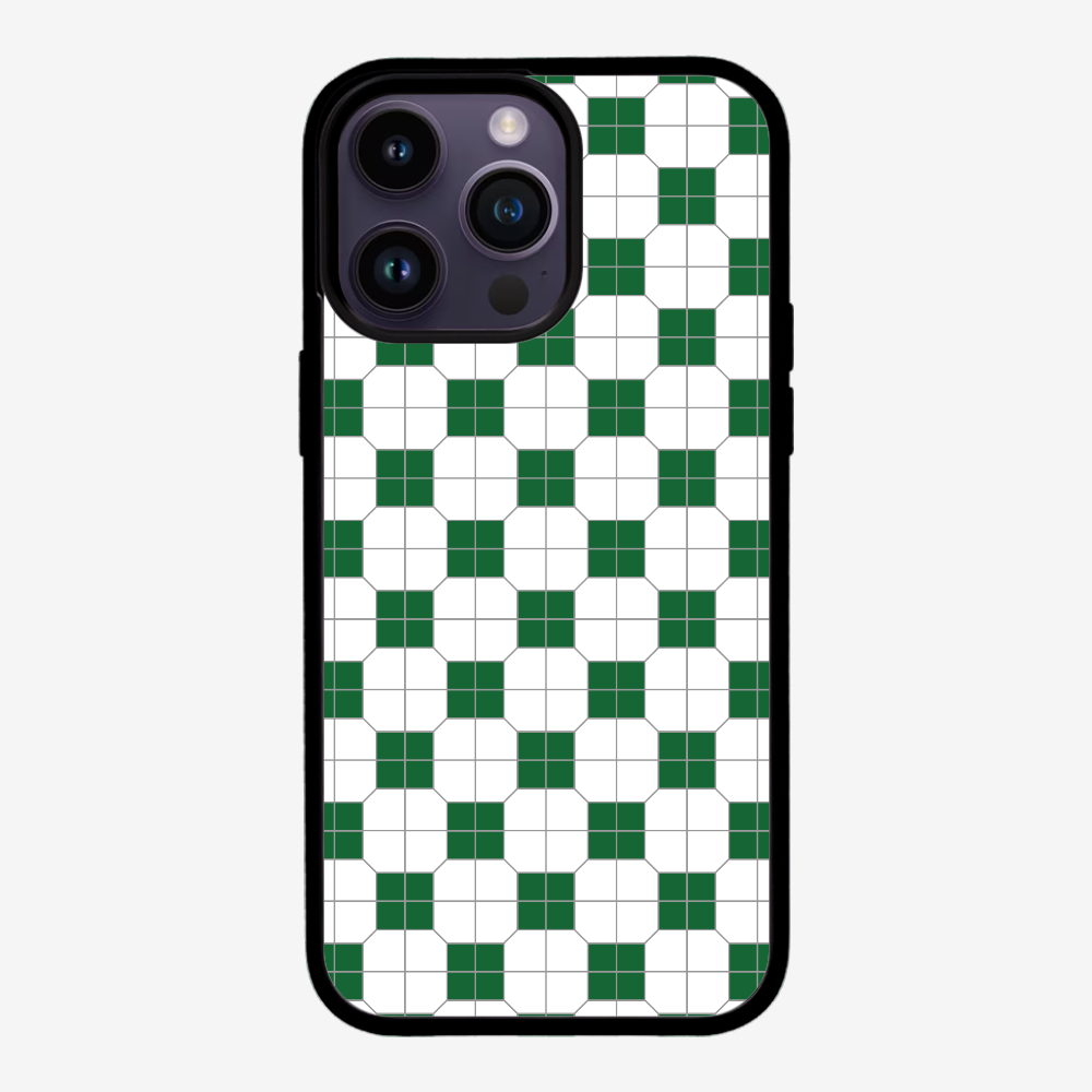 White-green Mosaic Tile Phone Case