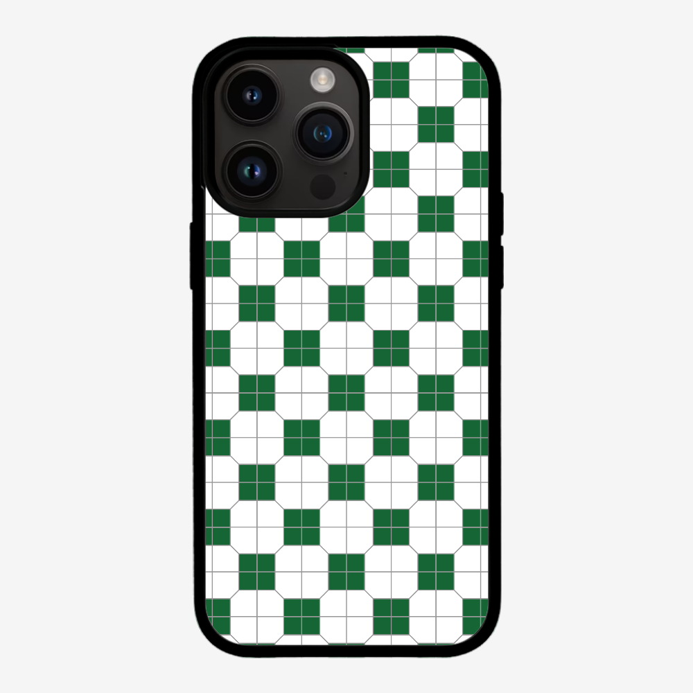 White-green Mosaic Tile Phone Case