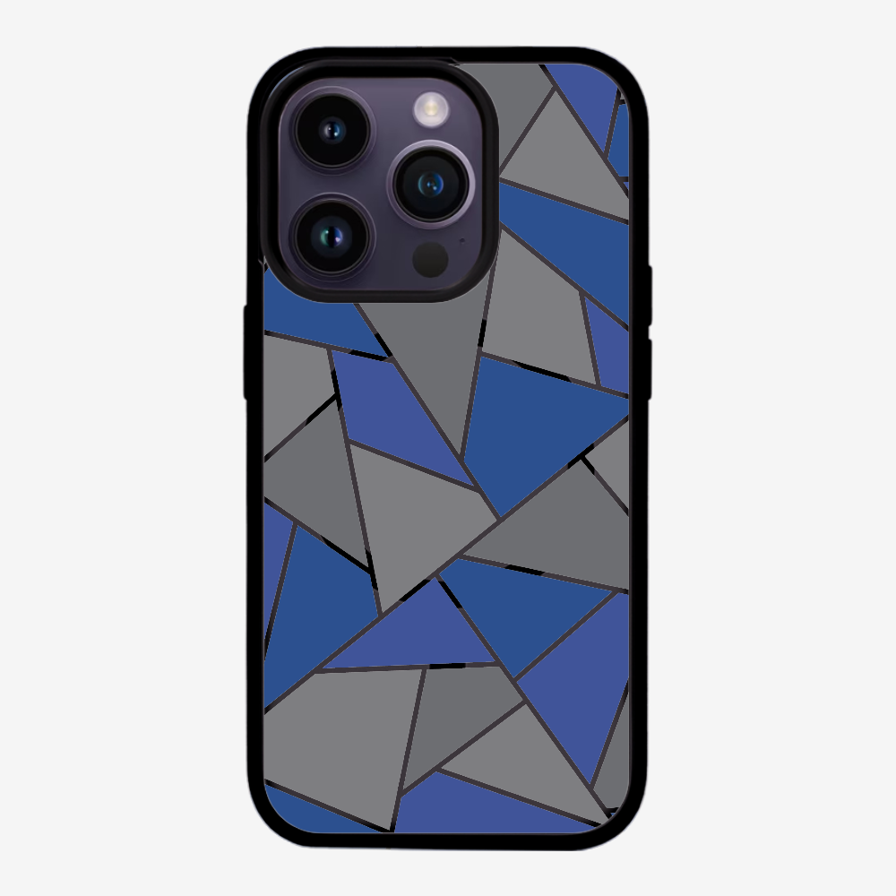 Blue & Grey Polygon Phone Case