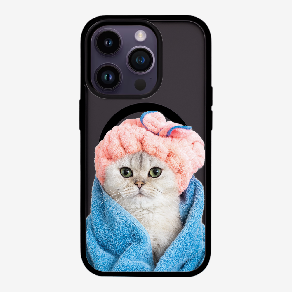 Cute White Kitten (Transparent) Phone Case