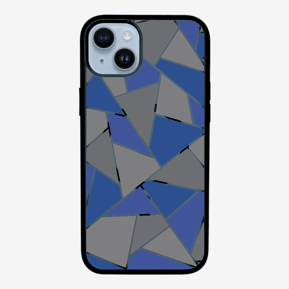 Blue & Grey Polygon Phone Case