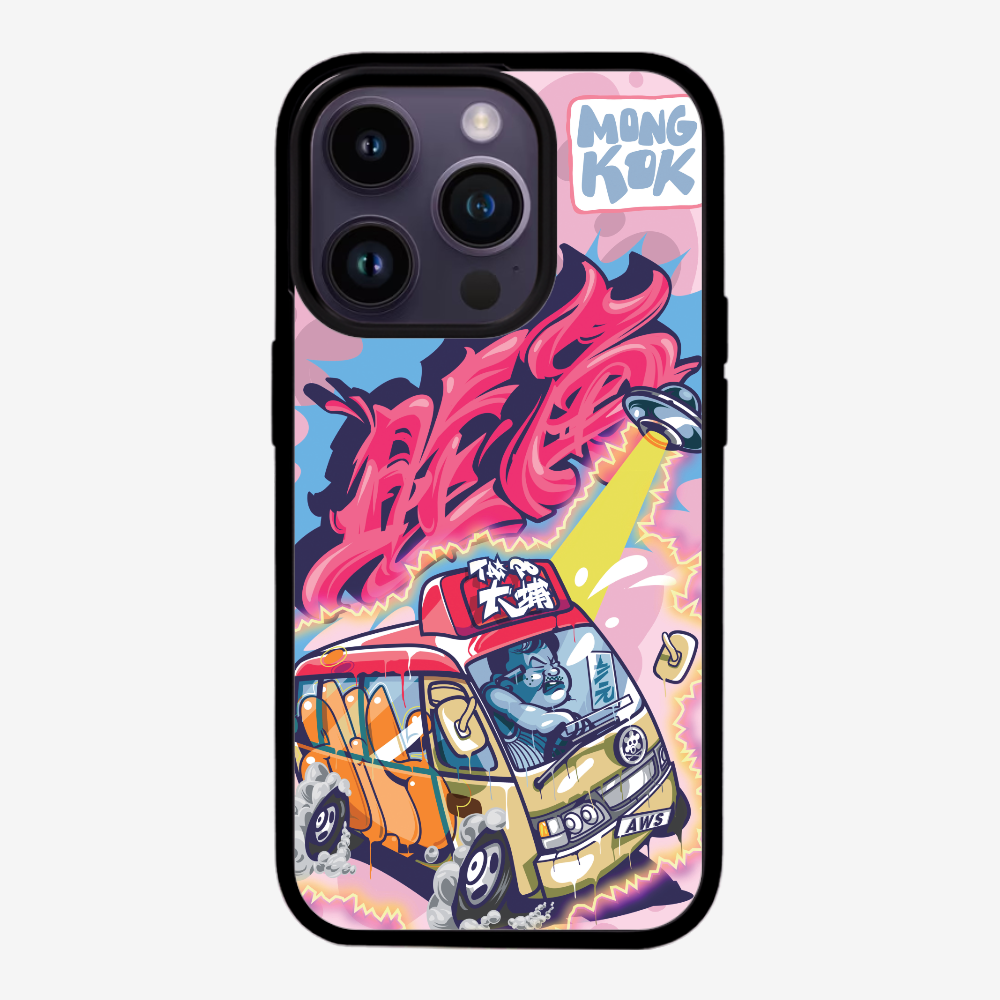 Red Minibus in Mong Kok Phone Case