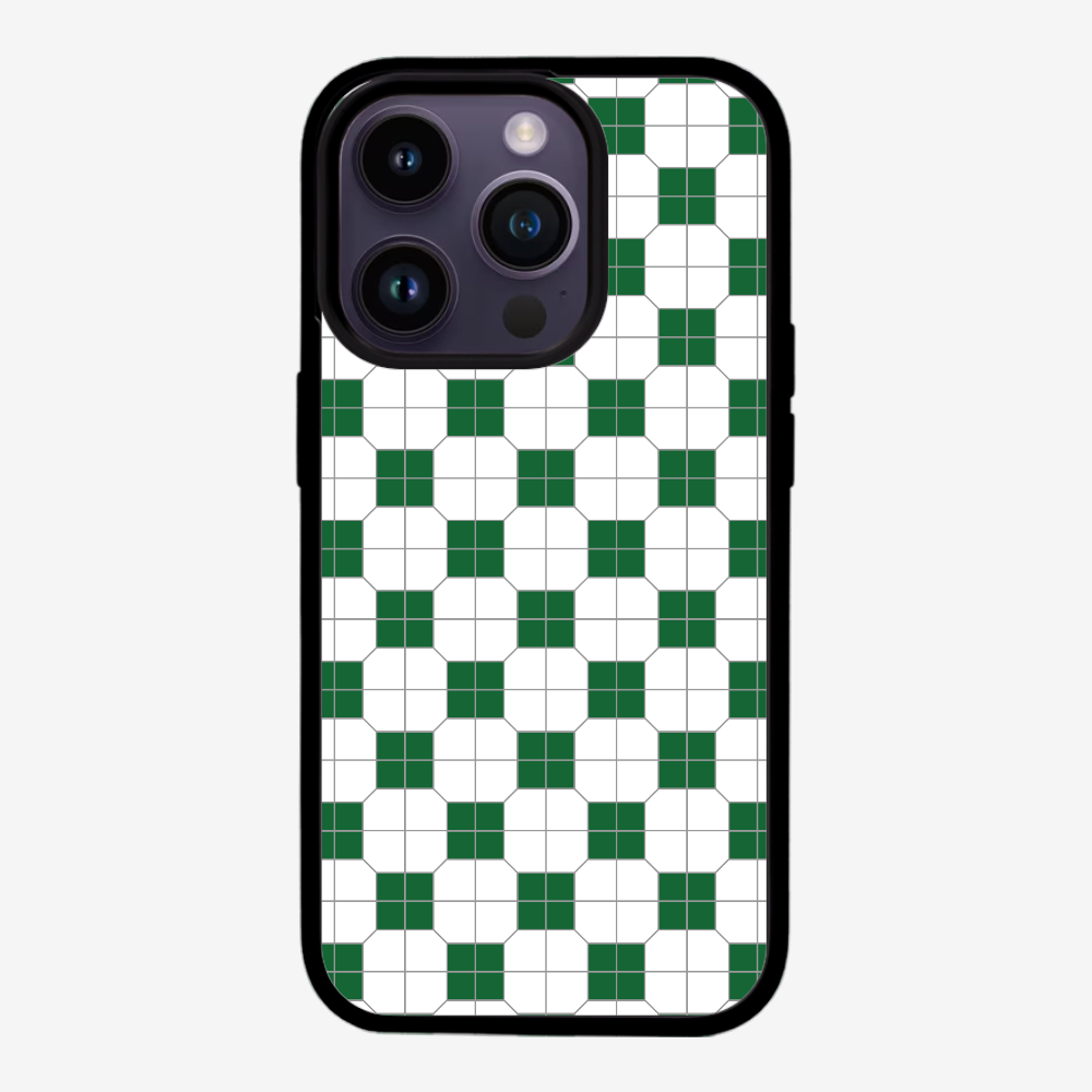 White-green Mosaic Tile Phone Case