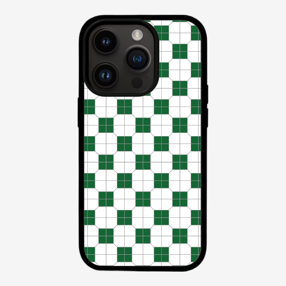 White-green Mosaic Tile Phone Case