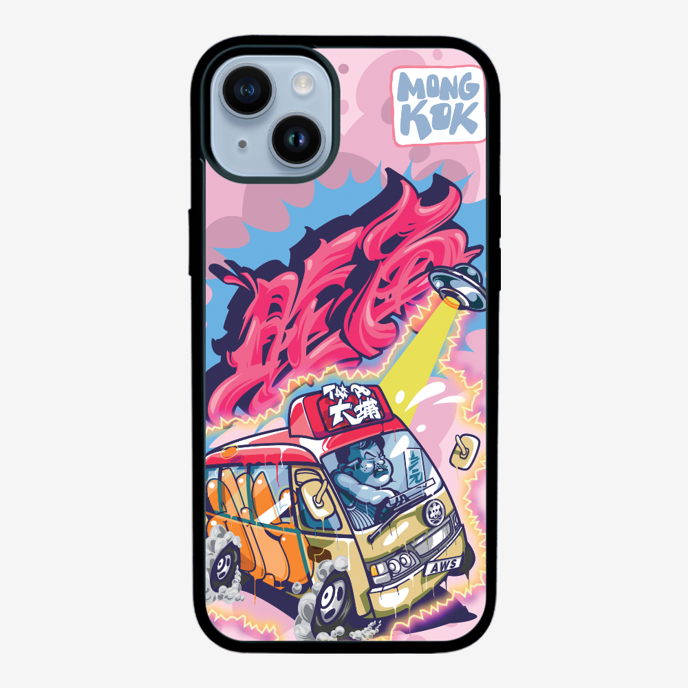 Red Minibus in Mong Kok Phone Case