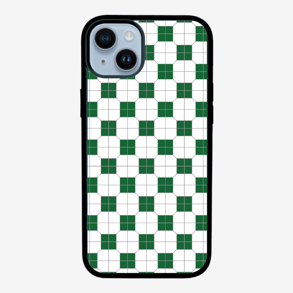 White-green Mosaic Tile Phone Case