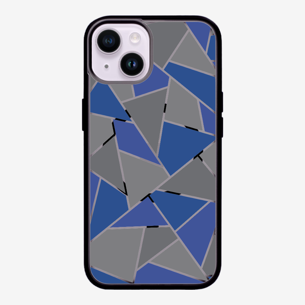 Blue & Grey Polygon Phone Case