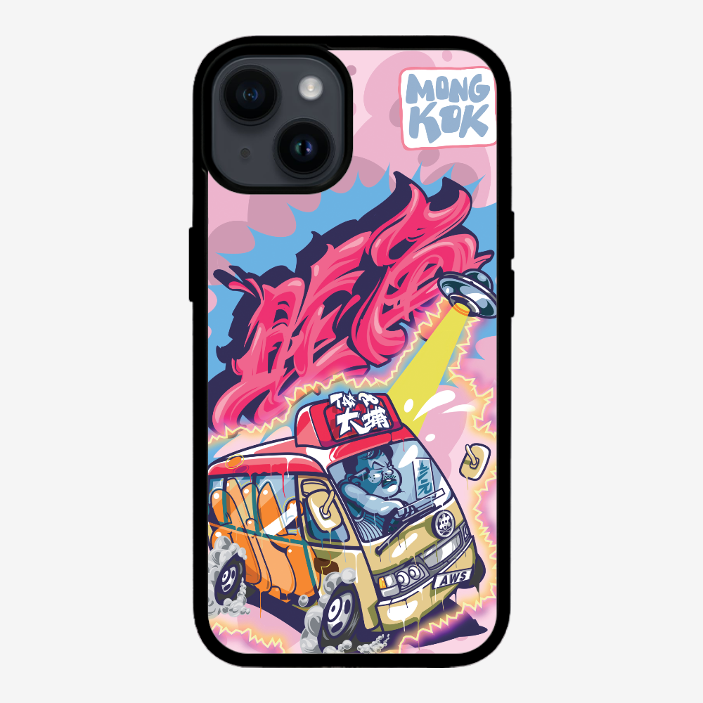 Red Minibus in Mong Kok Phone Case