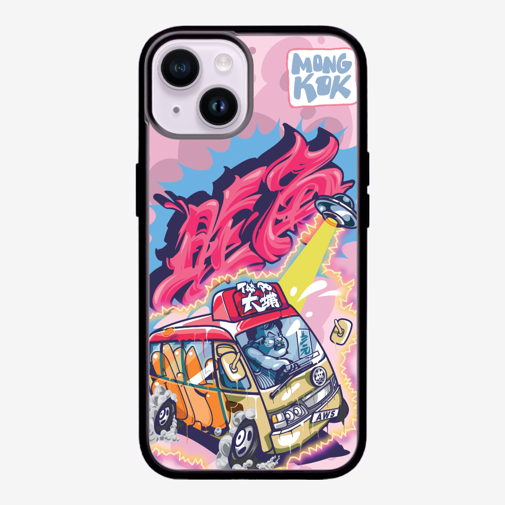 Red Minibus in Mong Kok Phone Case