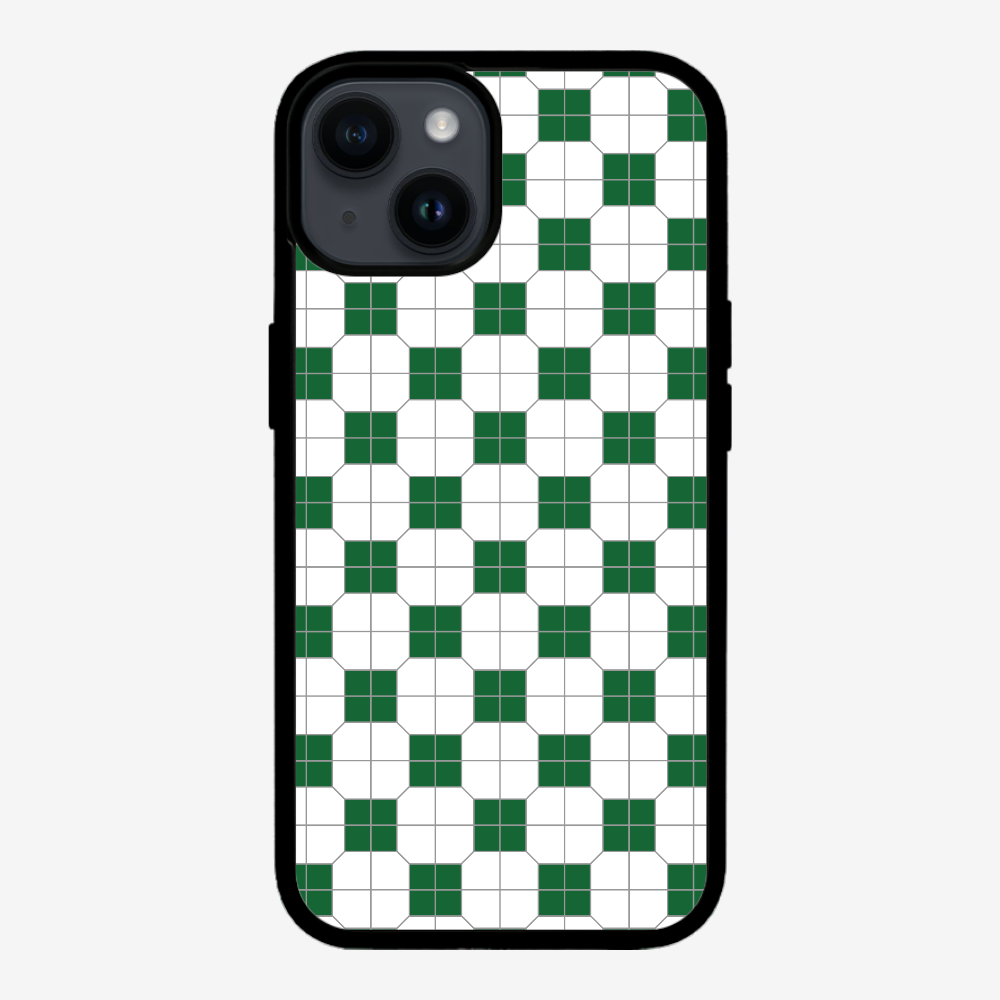 White-green Mosaic Tile Phone Case