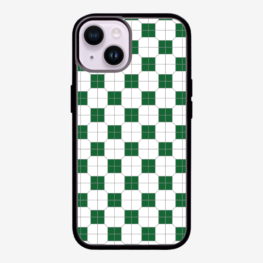 White-green Mosaic Tile Phone Case