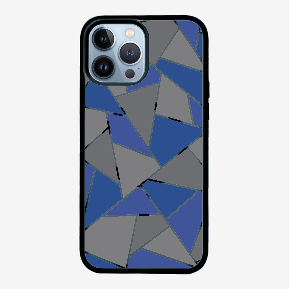 Blue & Grey Polygon Phone Case