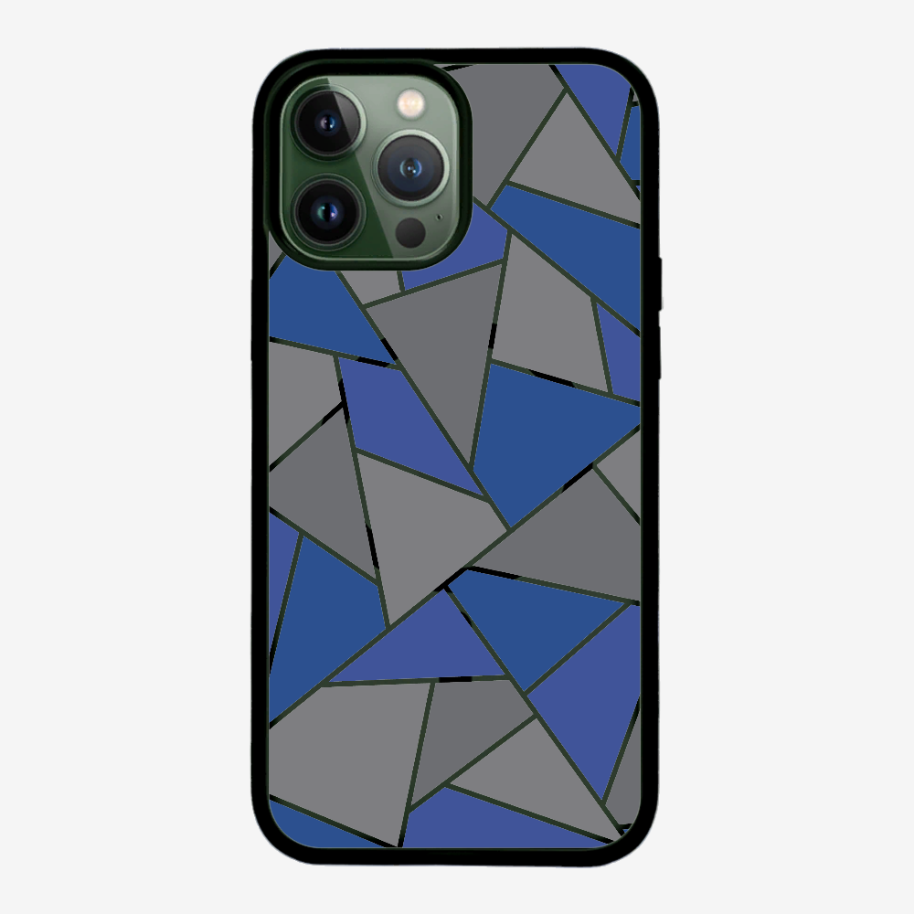 Blue & Grey Polygon Phone Case