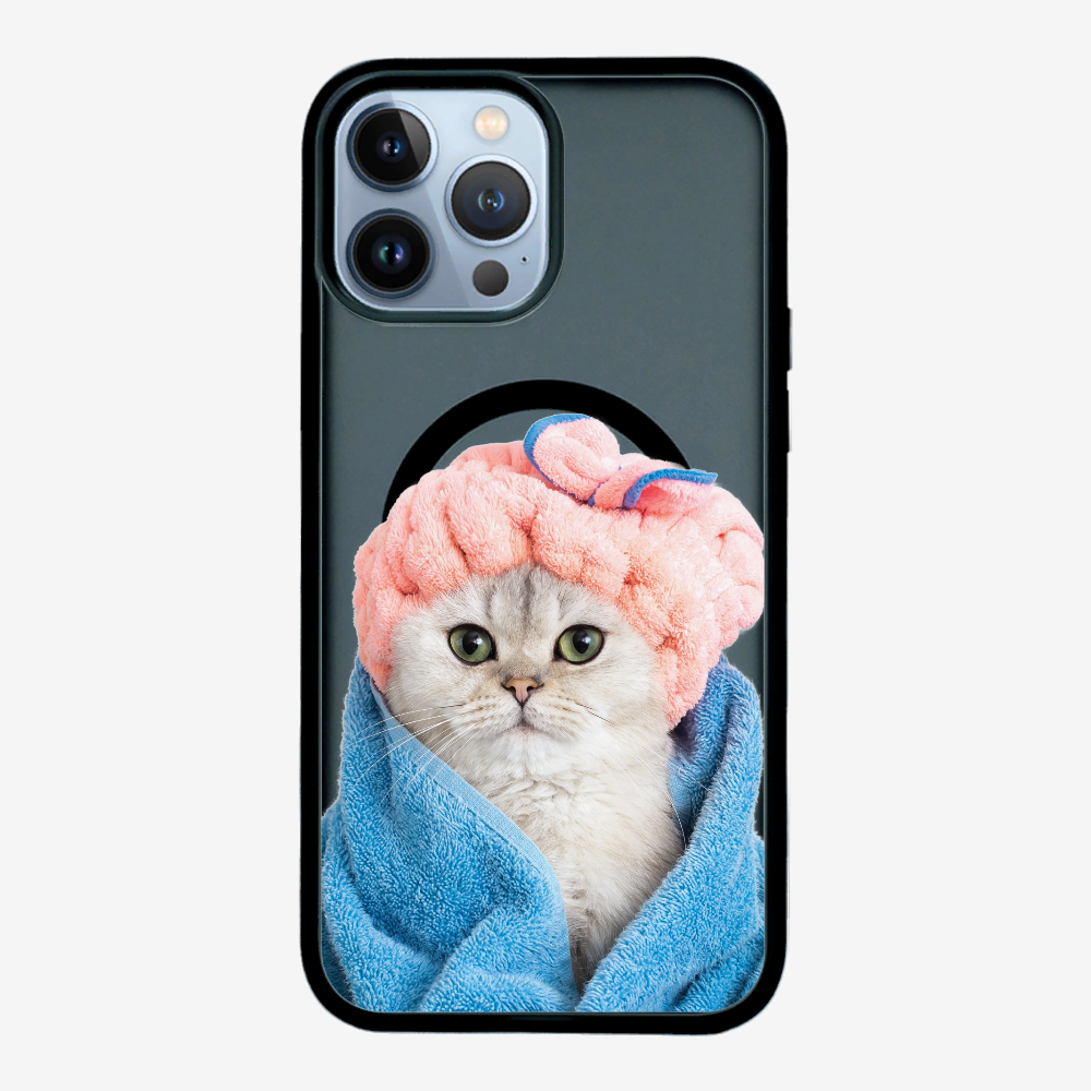 Cute White Kitten (Transparent) Phone Case