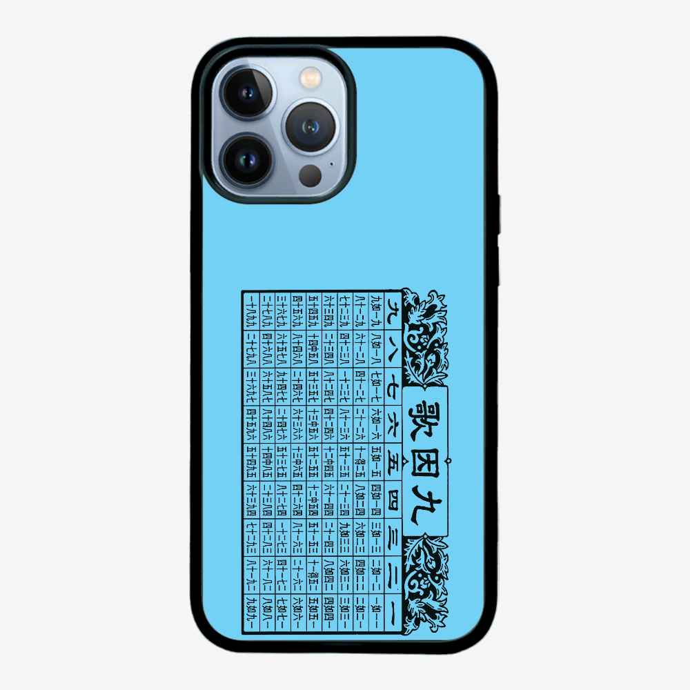 Multiplication Table Phone Case