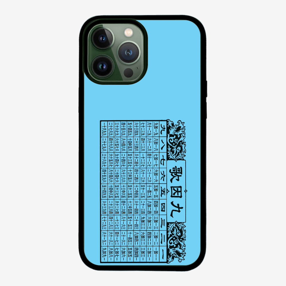 Multiplication Table Phone Case