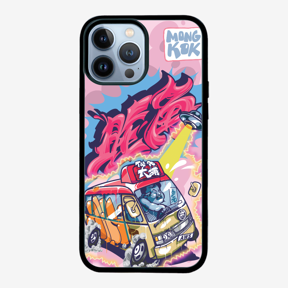 Red Minibus in Mong Kok Phone Case