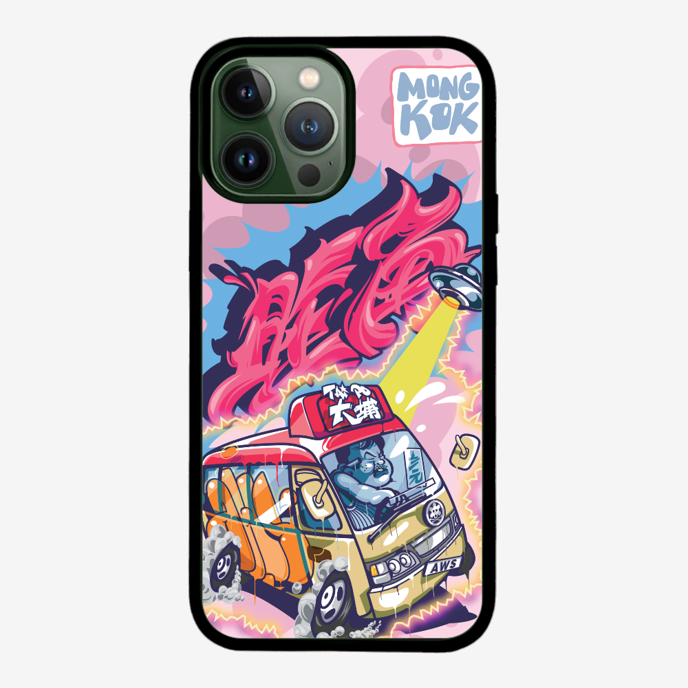 Red Minibus in Mong Kok Phone Case