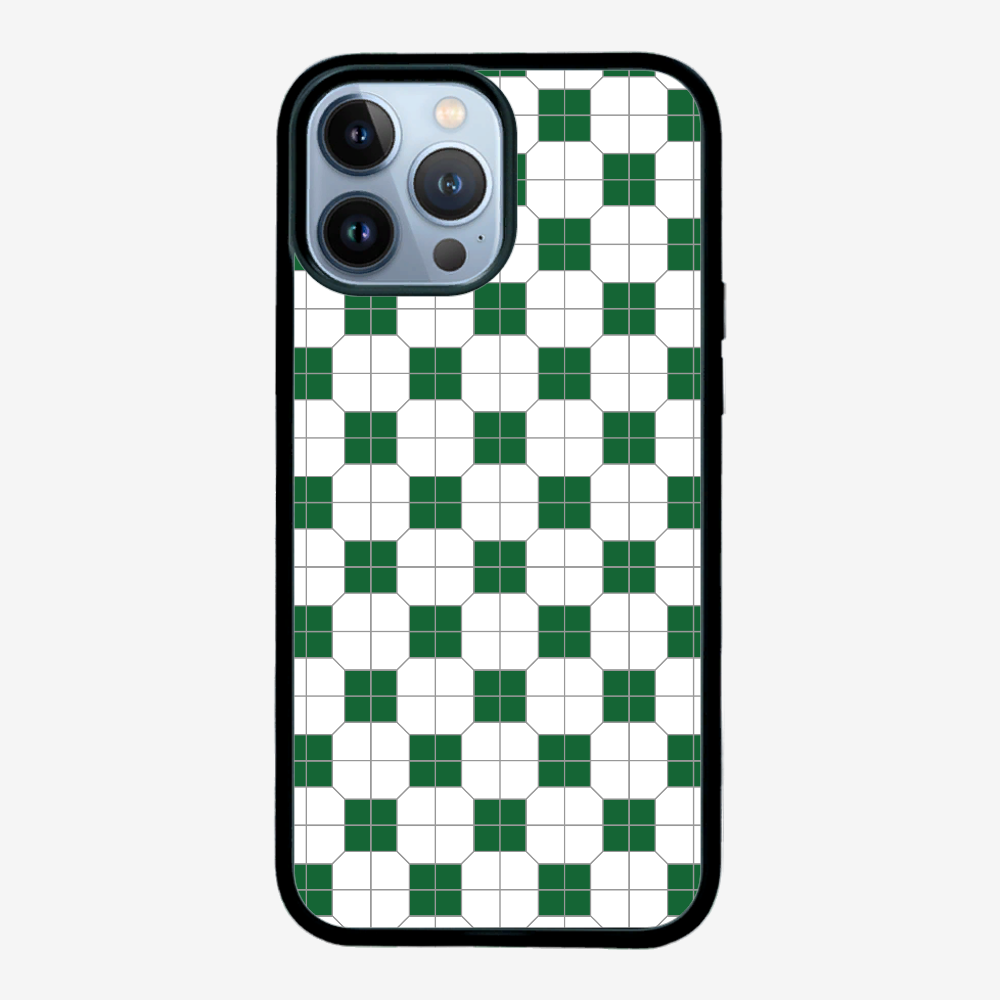 White-green Mosaic Tile Phone Case