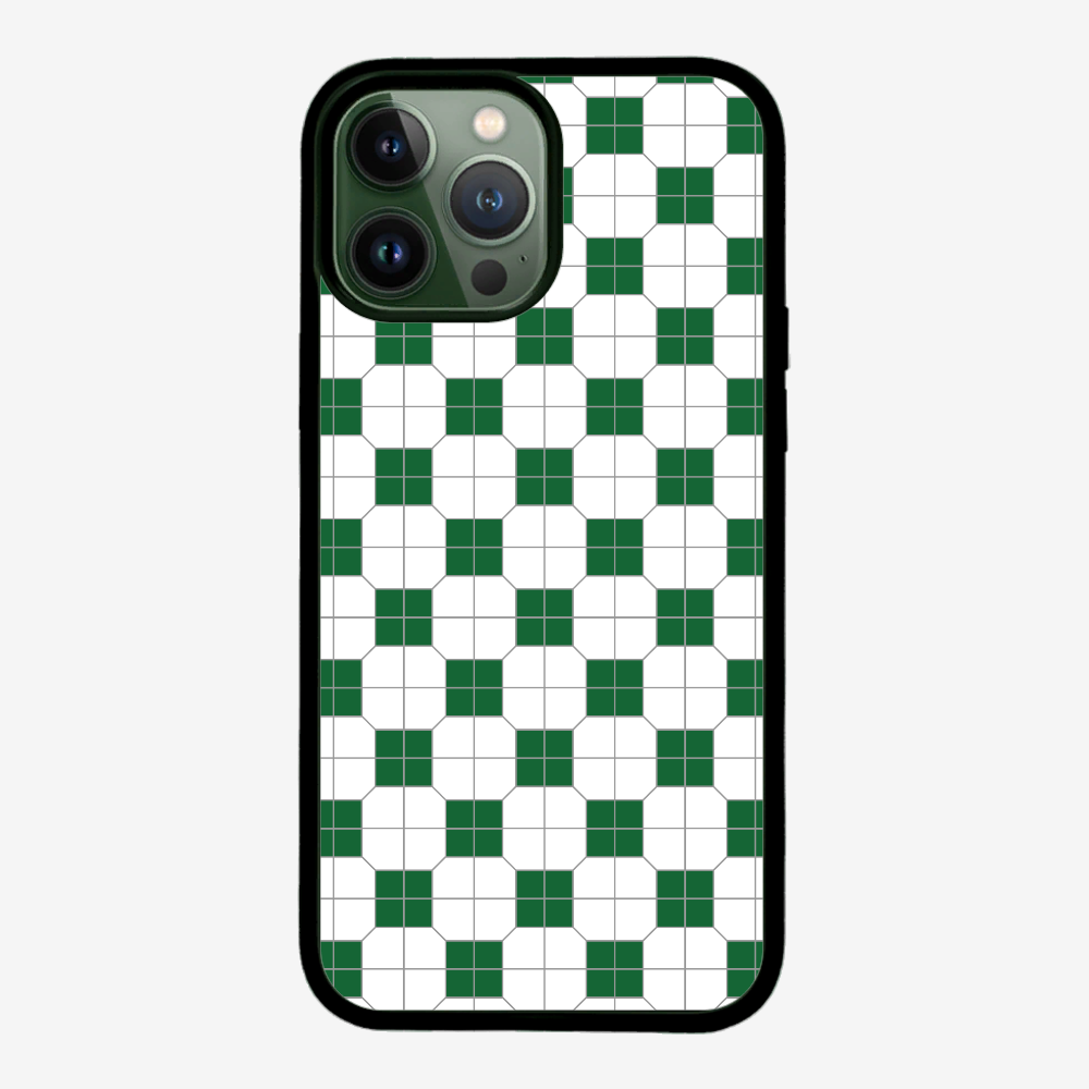 White-green Mosaic Tile Phone Case