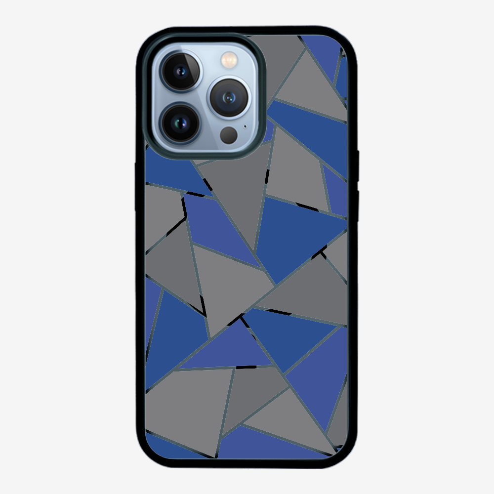 Blue & Grey Polygon Phone Case