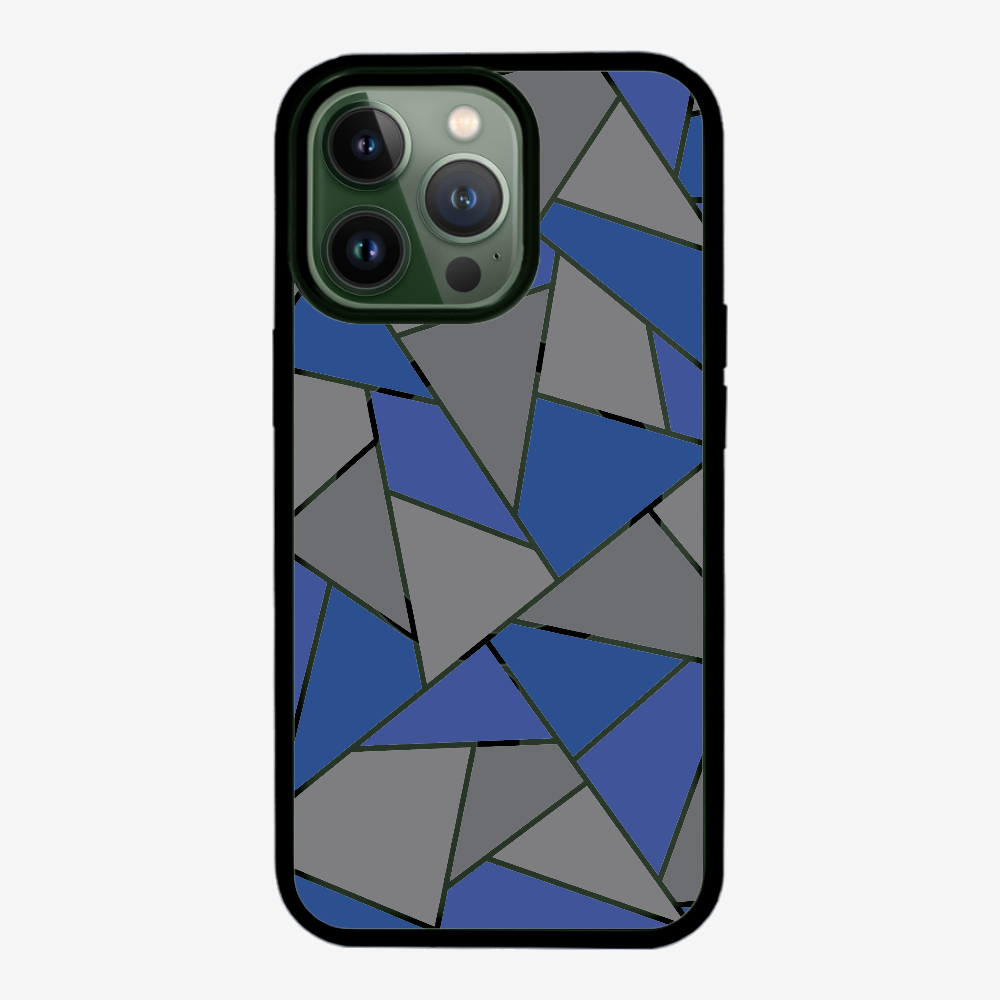 Blue & Grey Polygon Phone Case