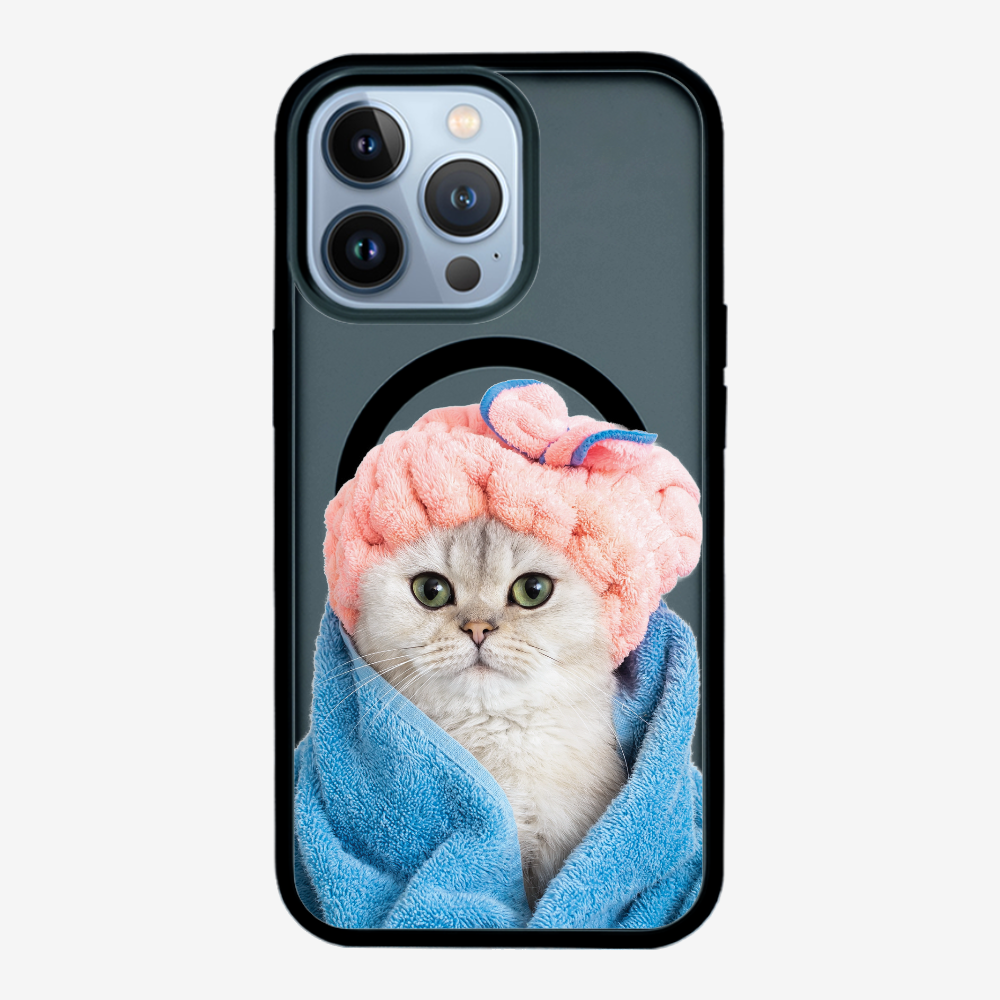 Cute White Kitten (Transparent) Phone Case