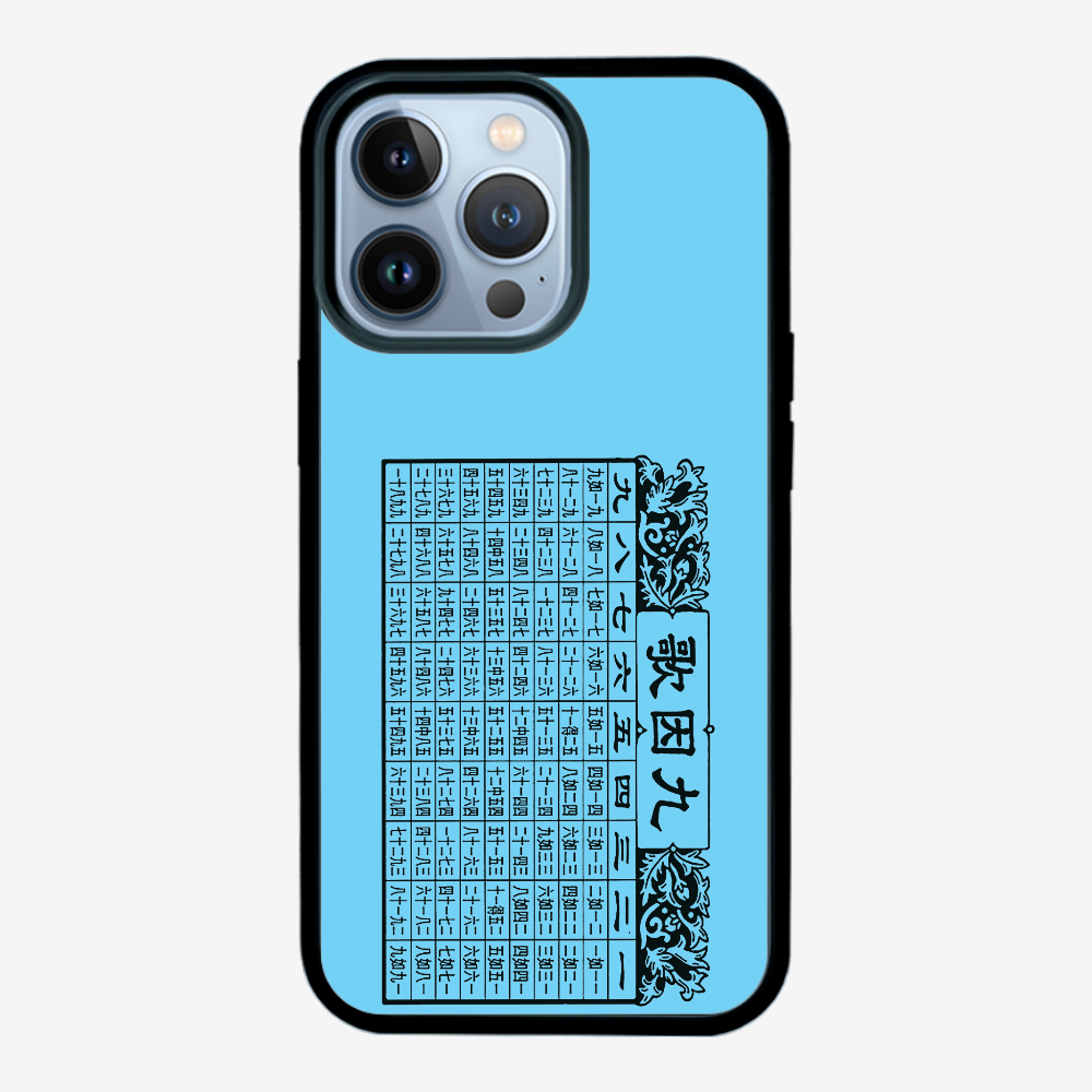 Multiplication Table Phone Case