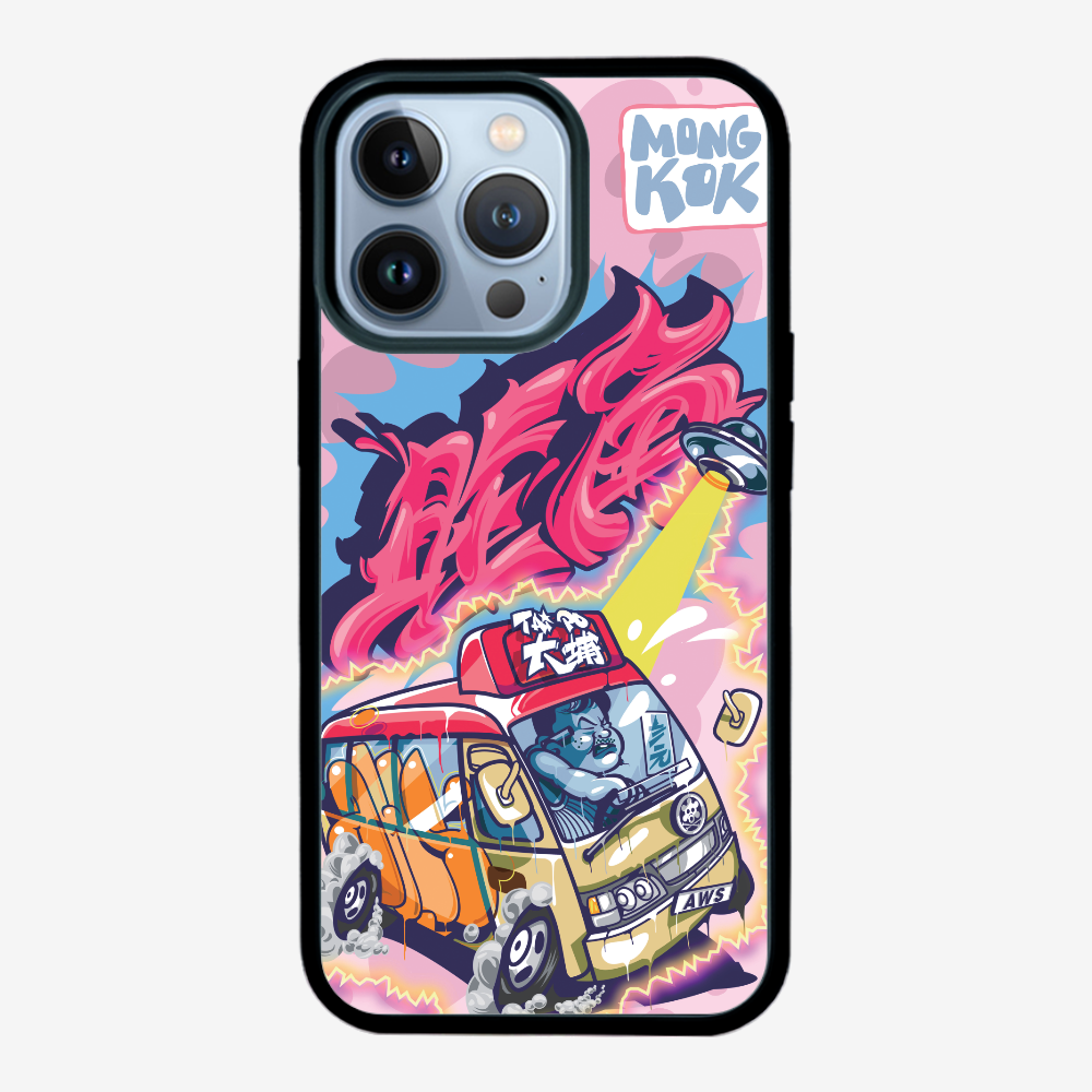 Red Minibus in Mong Kok Phone Case