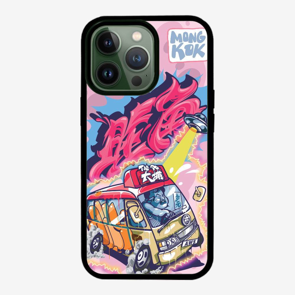 Red Minibus in Mong Kok Phone Case