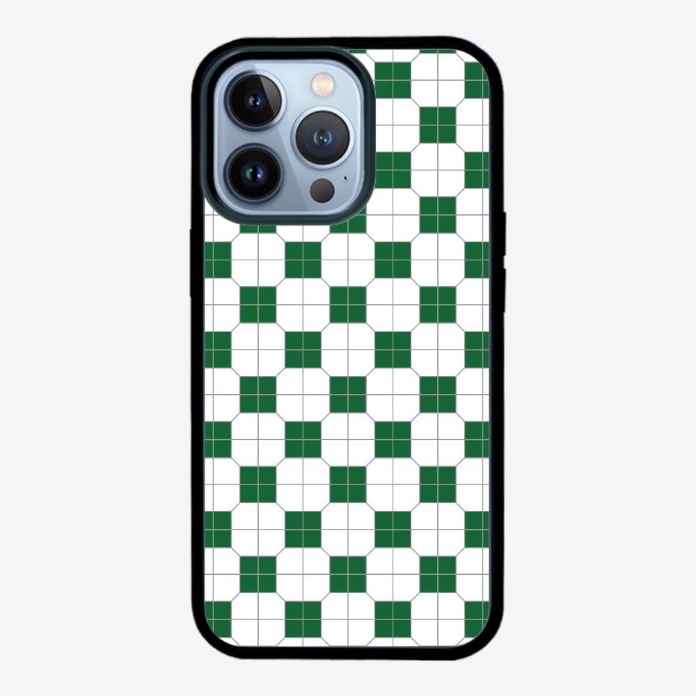 White-green Mosaic Tile Phone Case