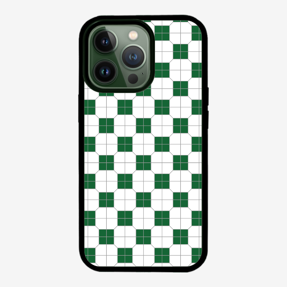 White-green Mosaic Tile Phone Case