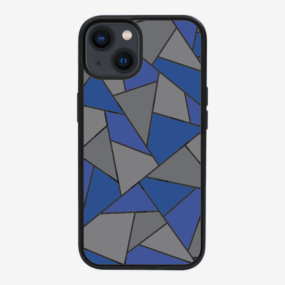 Blue & Grey Polygon Phone Case