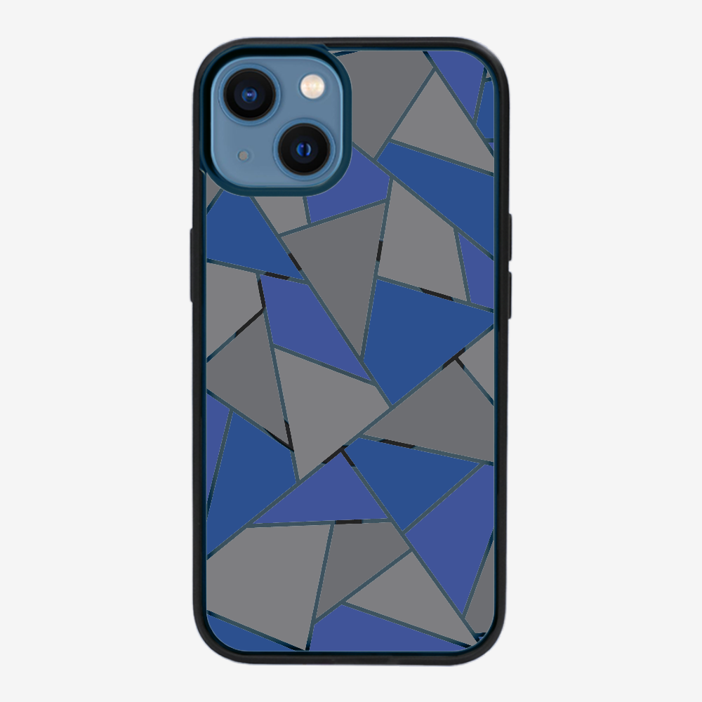 Blue & Grey Polygon Phone Case