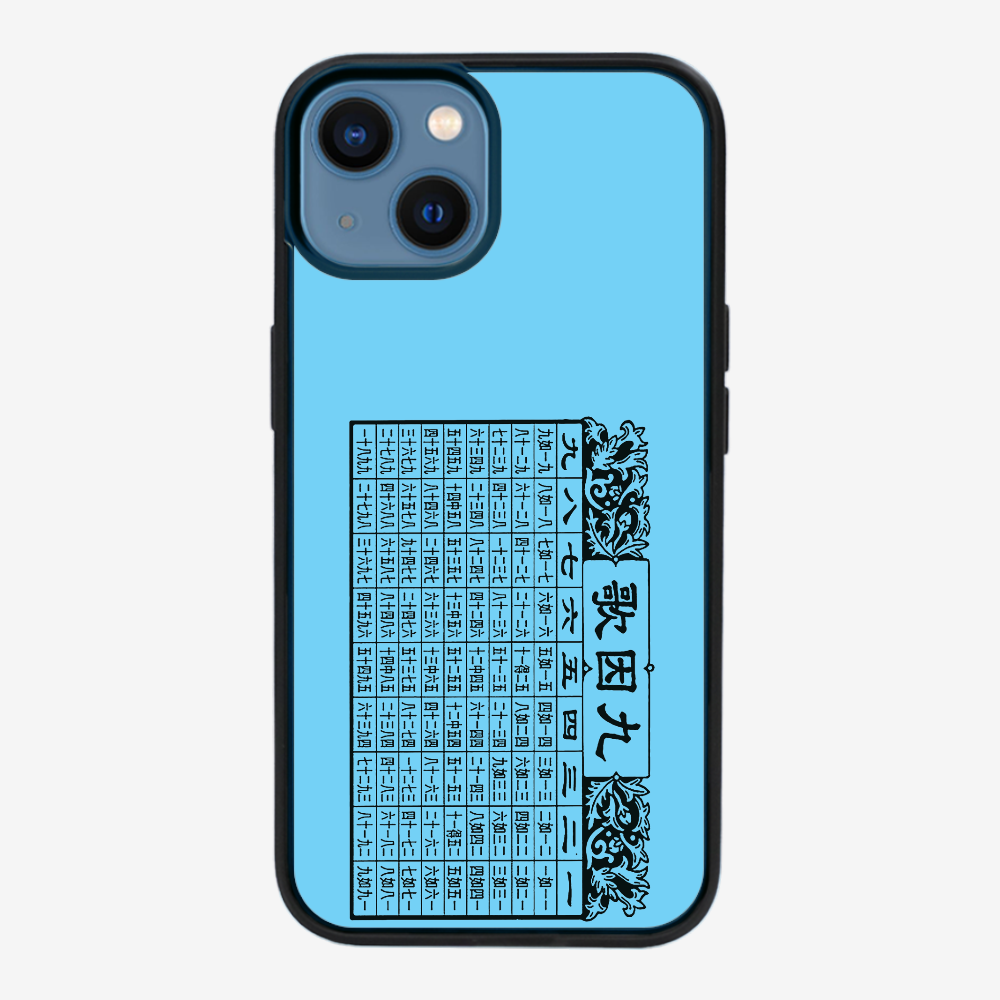 Multiplication Table Phone Case